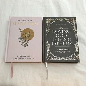 Hardcover Blessed Is She Catholic Devotional Books Bundle Lot